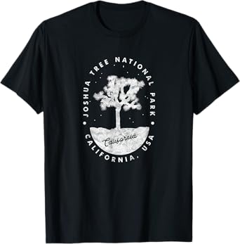 Minimalist Tree Joshua Tree National Park Distressed Design T-Shirt