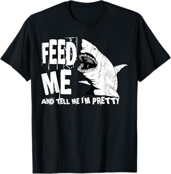 Great White Shark Feed Me Largest Predator Ocean Biologists T-Shirt