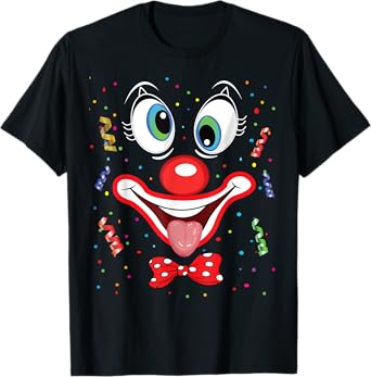 Carnival Clown Face Circus Costume Kids Men Women Carnivals T-Shirt