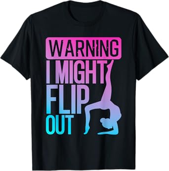 Cute Gymnastics Art For Girls Kids Women Tumbling Gymnast T-Shirt