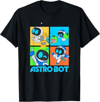 Astro Bot Rescue Mission Fighting Pose Video Game T-Shirt