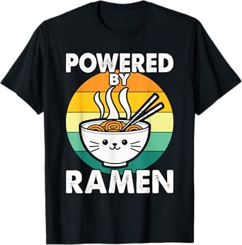 Vintage Powered By Ramen - Ramen Noodle Soup T-Shirt