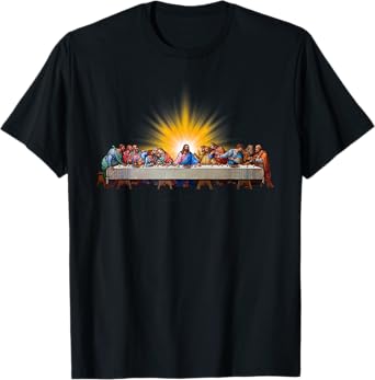 Last Supper Jesus Christ Leonardo Da Vinci Painting T-Shirt