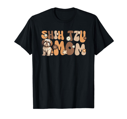 Shih Tzu Groovy World's Best Shih Tzu Mom T-Shirt
