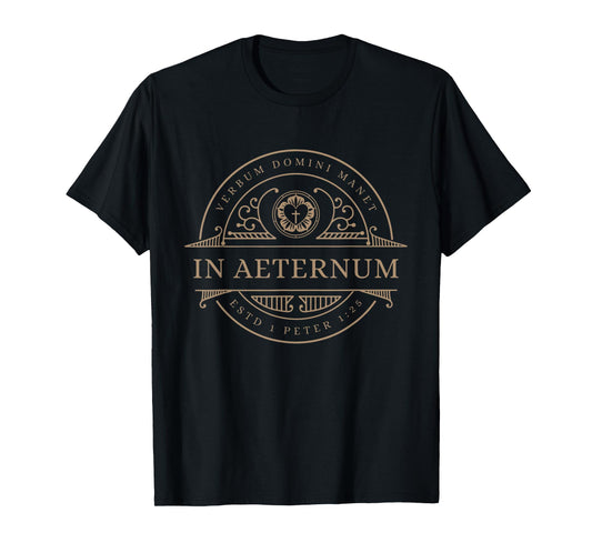 Verbum Domini Manet in Aeternum, Lutheran Rose Tee. T-Shirt