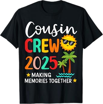 Cousin Crew 2025 Summer Vacation Beach Family Trip Matching T-Shirt