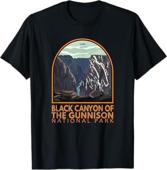 Black Canyon Of The Gunnison National Park Vintage Emblem T-Shirt