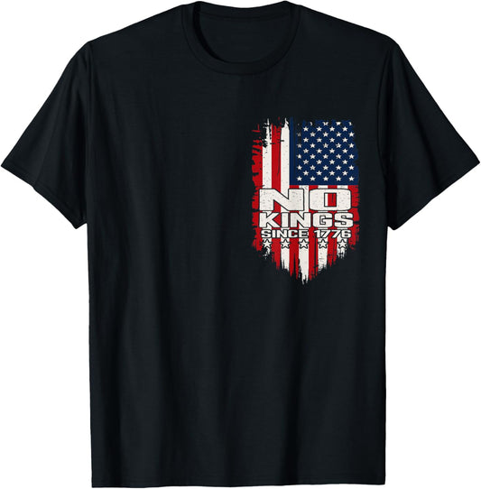 Retro No Kings In America Since 1776 4th Of July T-shirt