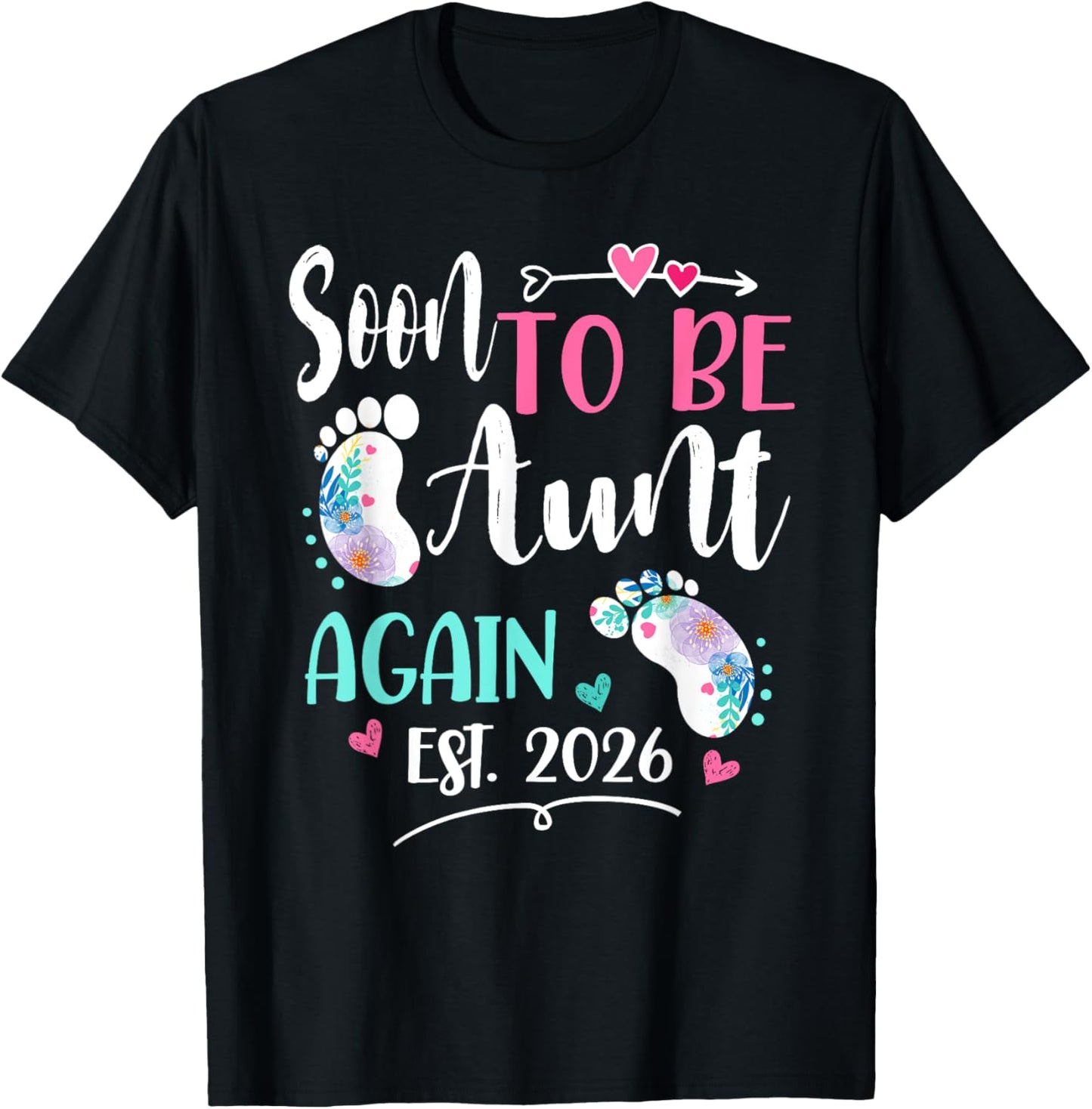 Womens Soon to be Aunt Again 2026 Mother's Day T-Shirt