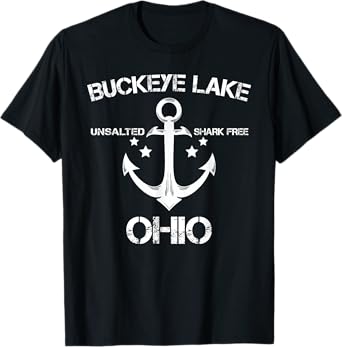 BUCKEYE LAKE OHIO Funny Fishing Camping Summer Gift T-Shirt for Men Women Kids