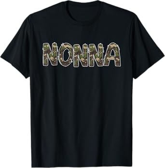 Camouflage Hunter Grandma Nonna Hunting T-Shirt