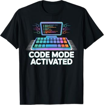 Code Mode Activated Funny Programmer Keyboard T-Shirt