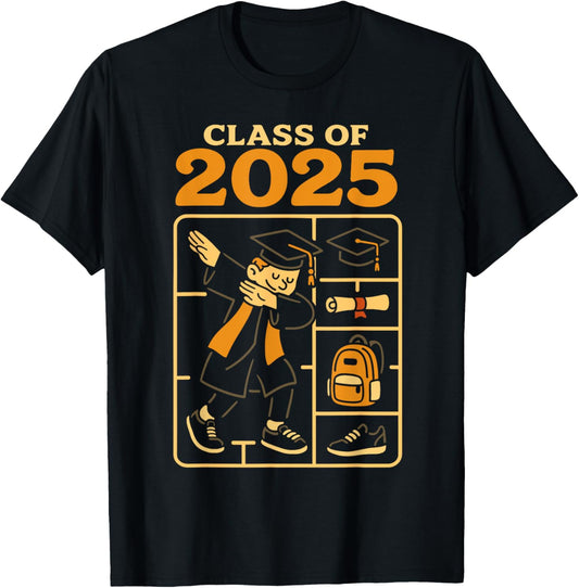 Class of 2025 Graduation Boy Dab Pose Kids T-Shirt
