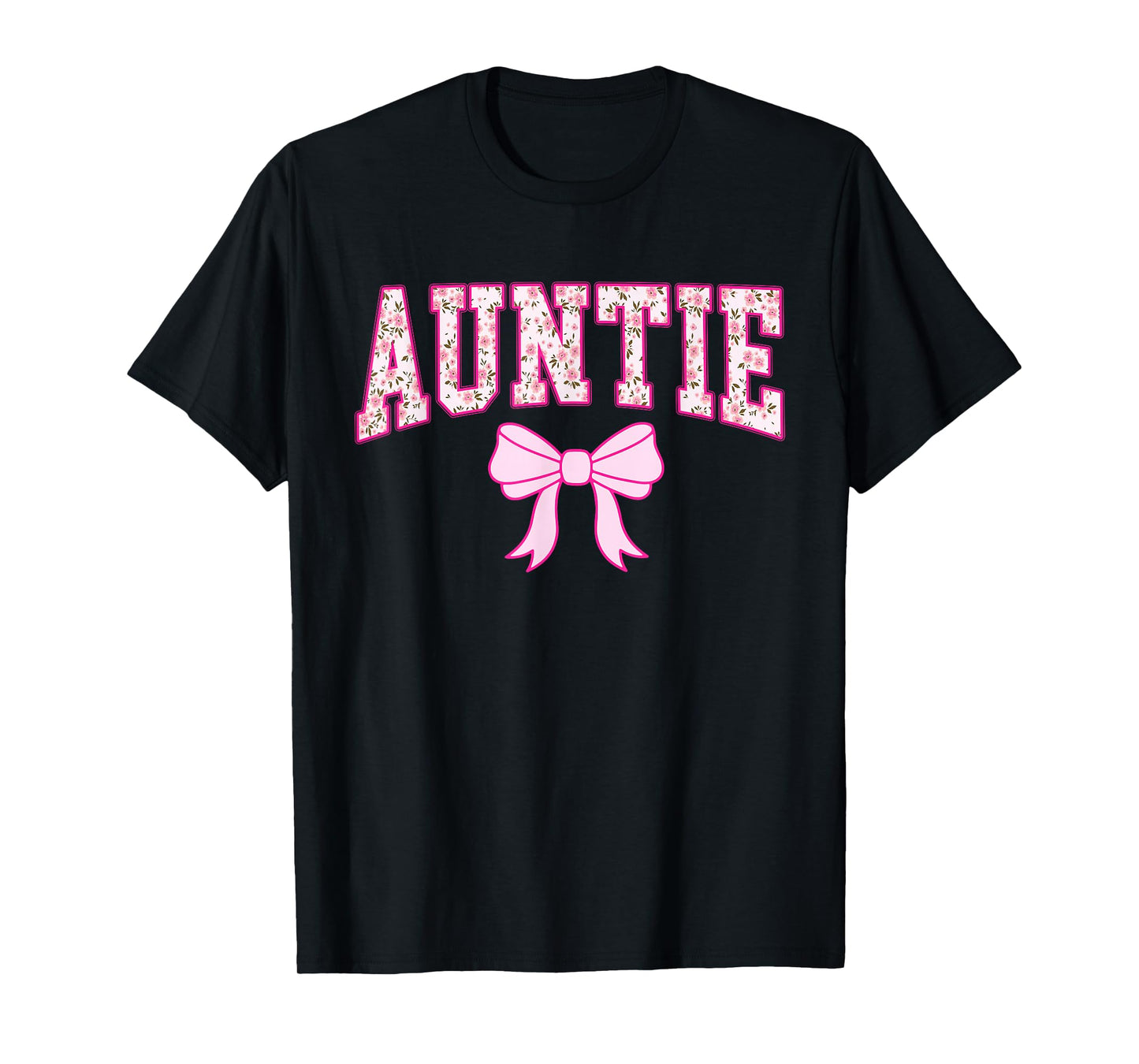 Auntie Coquette Bow Retro Pink Aesthetic Mother's Day Aunt T-Shirt