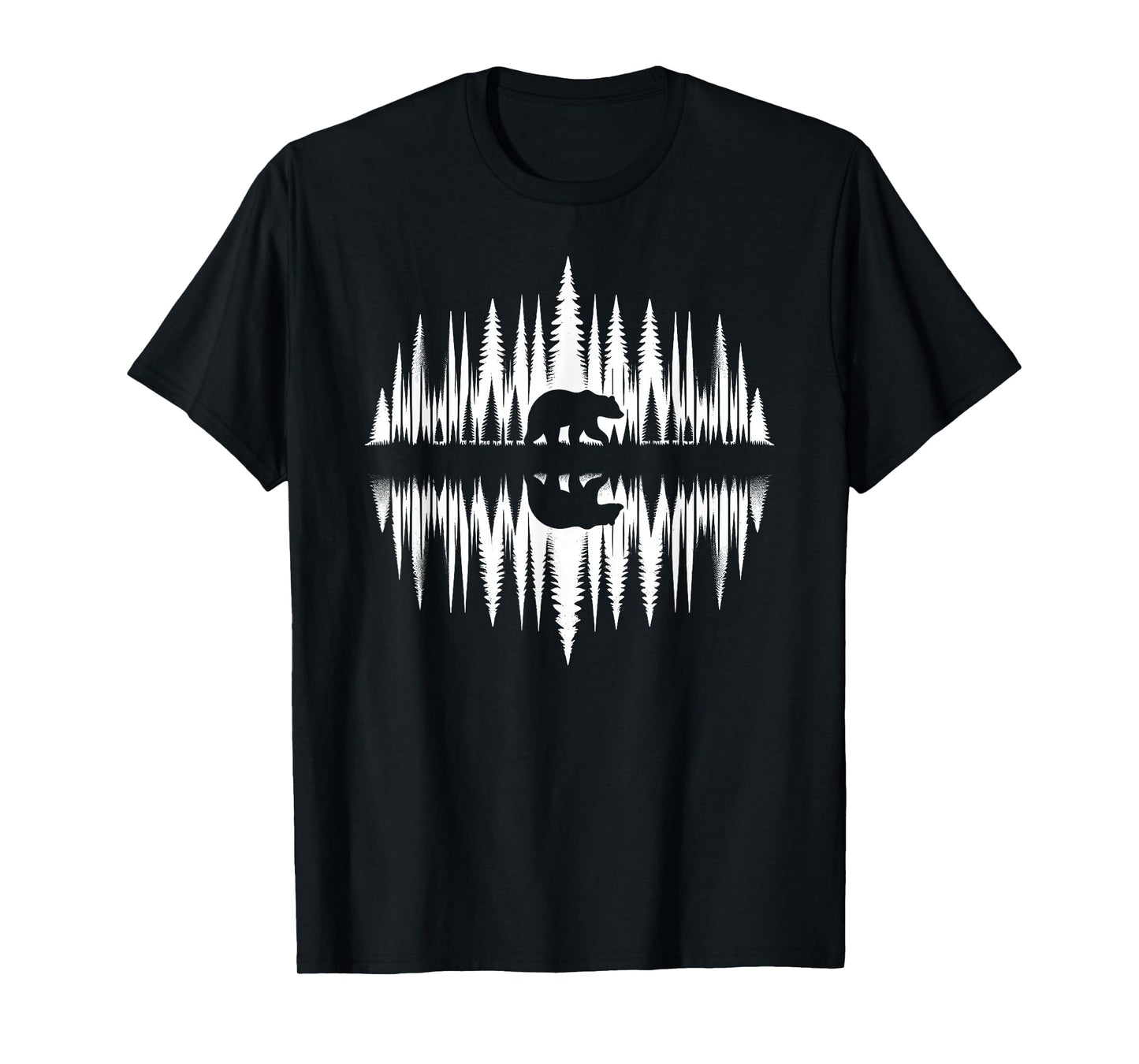 Wildlife Nature Trees Reflection Bear Outdoor Forest T-Shirt