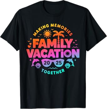 Family Vacation 2025 Matching Family Reunion Vibes Beach T-Shirt