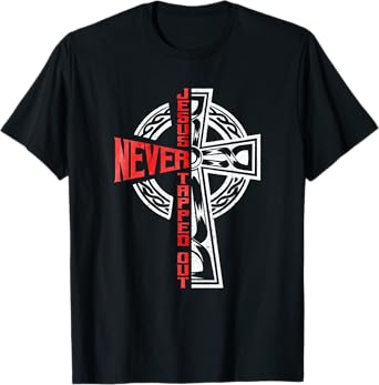 Jesus Never Tapped Out Christian Faith Wrestling T-Shirt