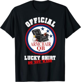 Funny Armchair QB Quarterback Fantasy Football Lucky Shirt T-Shirt