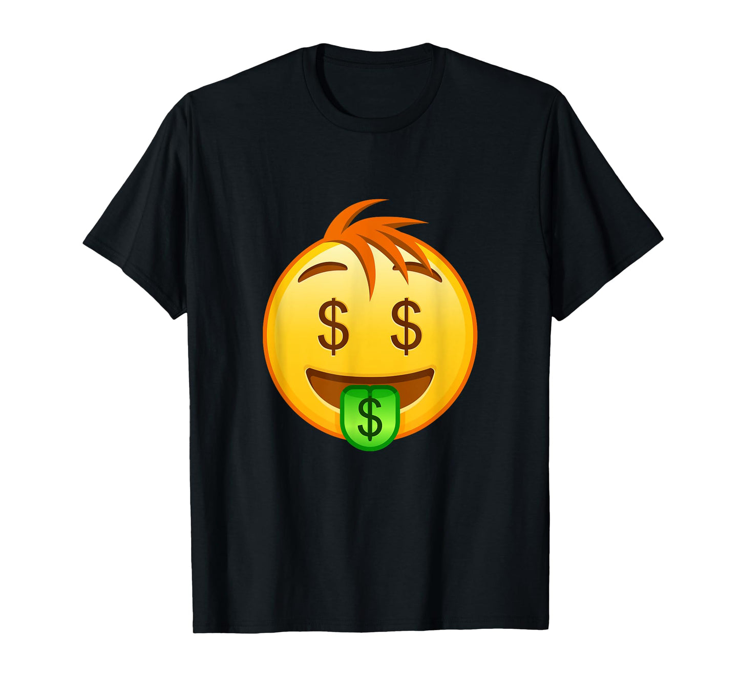 Money Emoticon Mouth Face with Dollar Sign Eyes Rich T-Shirt