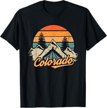 Colorado Tee - Retro Vintage Mountains Nature Hiking T-Shirt