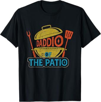 Daddio Of The Patio Vintage BBQ Grill Barbecue Father's Day T-Shirt