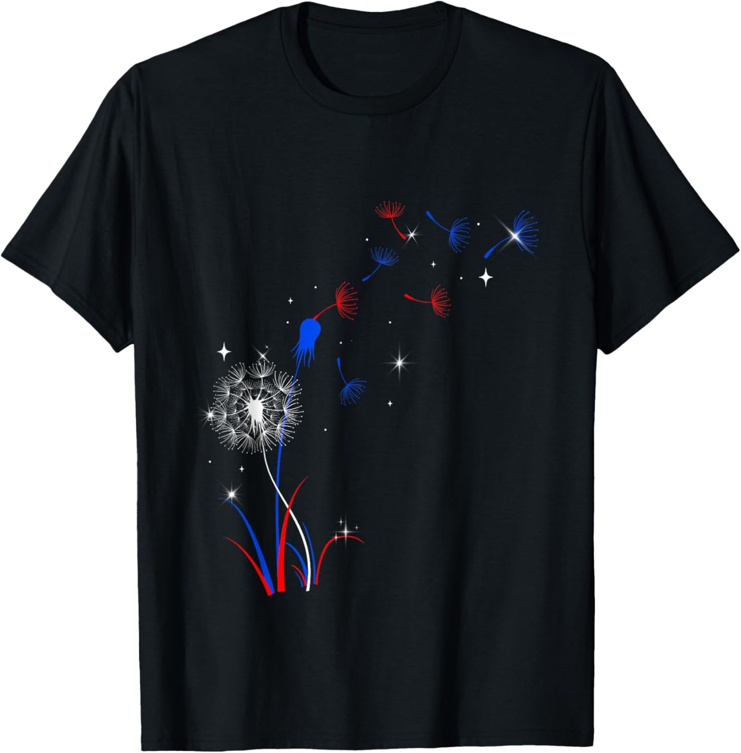 Dandelion 4th Of July Cute Flower American Patriotic T-Shirt