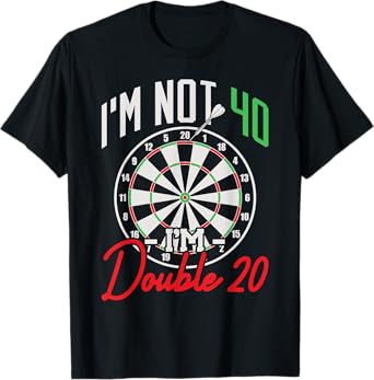 40th Birthday Dart Player 40 Years Darts T-Shirt