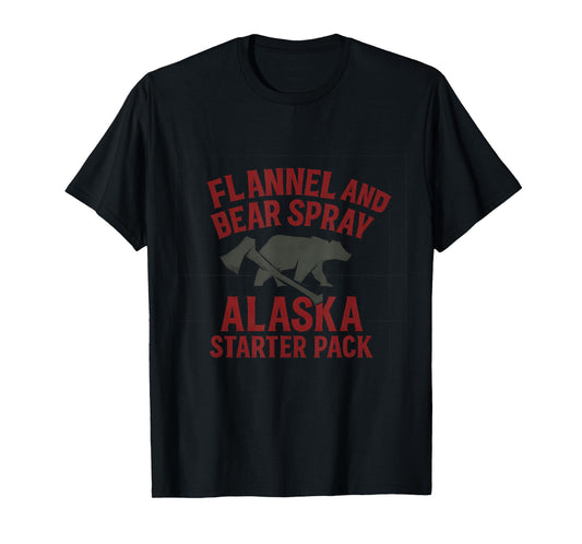 Alaska Starter Pack Flannel & Bear Spray Graphic T-Shirt