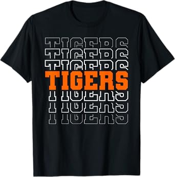Vintage Tigers School Sports Name for Men Women Kids T-Shirt