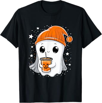 Halloween for Girls, Kids, Toddler & Women Cute Fall Ghost T-Shirt