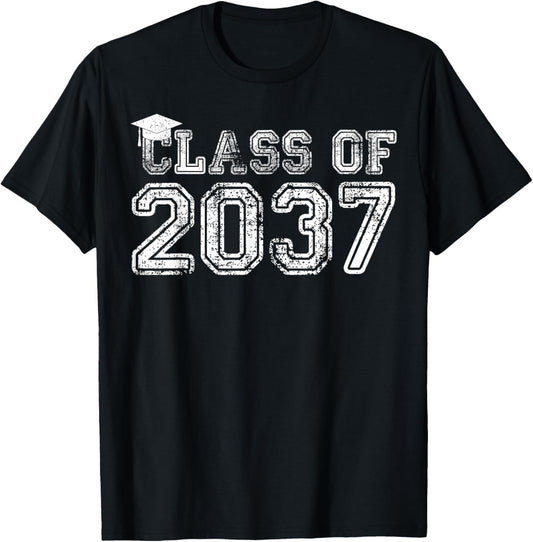 Class Of 2037 Pre K Grow With Me Graduation Boys Girls T-Shirt
