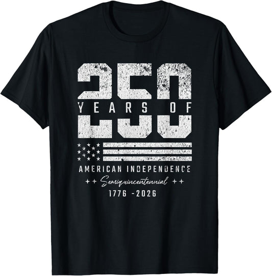 250 Years America Anniversary 250th Independence Day T-Shirt