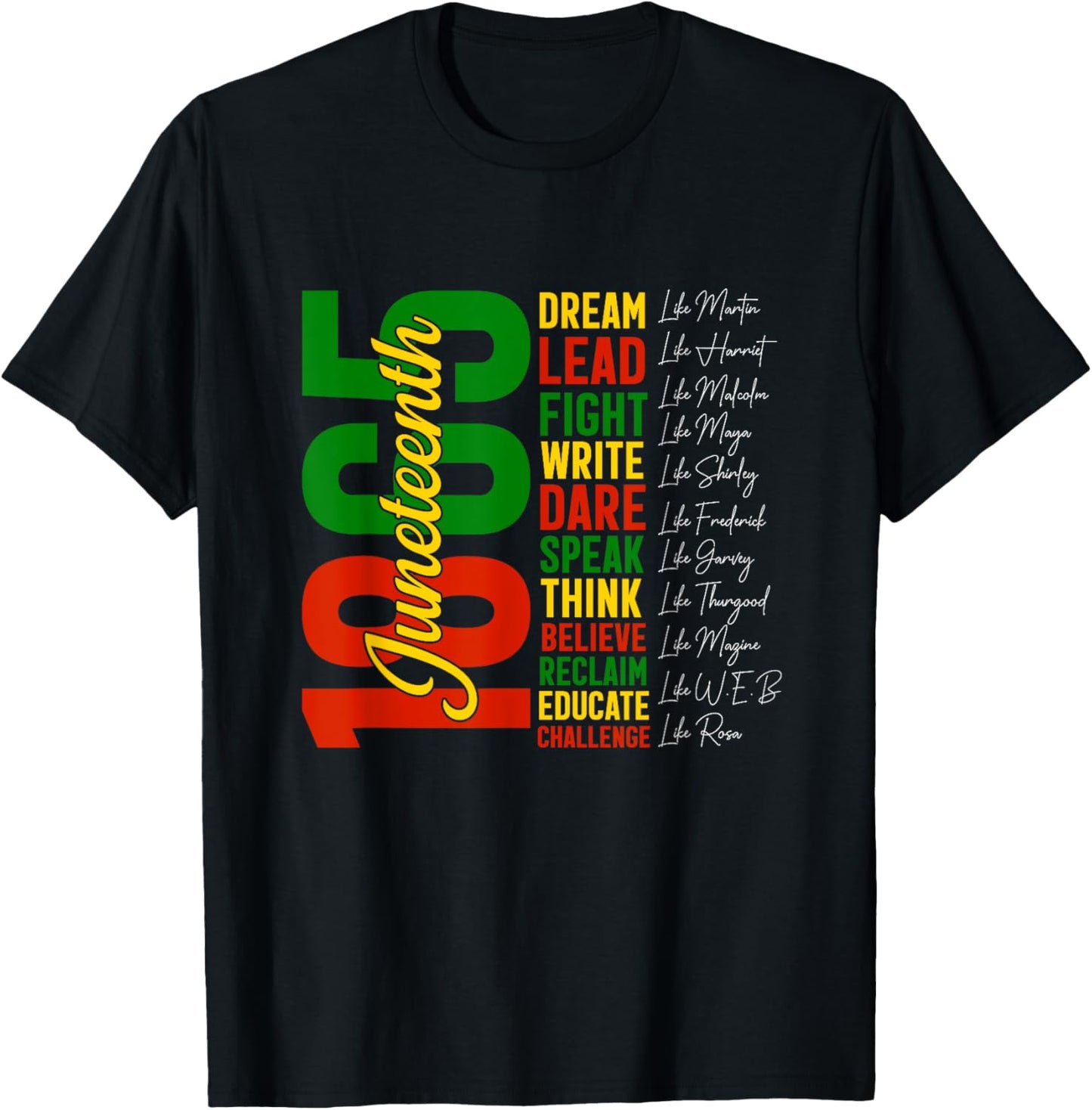 Juneteenth Shirt Dream Like Leaders Black History Women Men T-Shirt