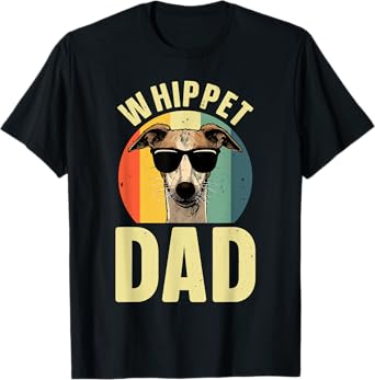 Cool Whippet Art For Men Dad Pet Dog Whippet Lover Whippet T-Shirt