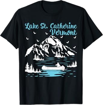 Summer Vacation Retro Vermont Lake St. Catherine Men Women Kids T-Shirt