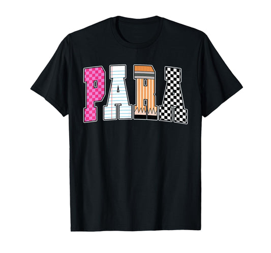 Back to School Teacher para, Preppy Checkered para Life T-Shirt