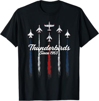 USAF Thunderbirds F16 57th Wing Vintage Airshow Gift Tee T-Shirt