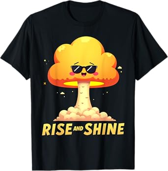 Rise and Shine Funny Kawaii Nuclear Explosion Cartoon Absurd T-Shirt