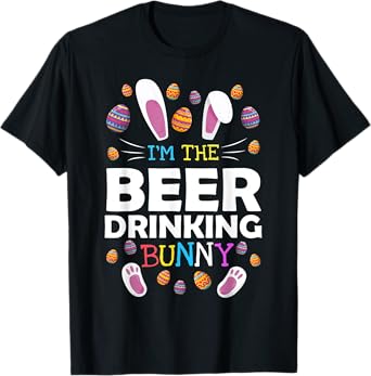 I'm The Beer Drinking Bunny Matching Family Easter Costume T-Shirt
