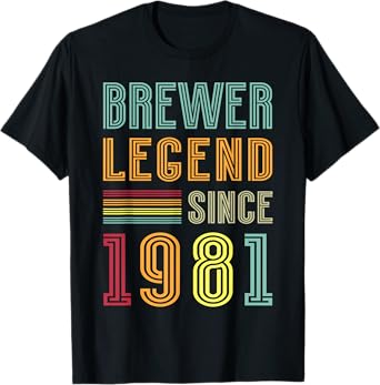 Brewing Legend 1981 Brewery Brewmaster 44 Years Brewer T-Shirt