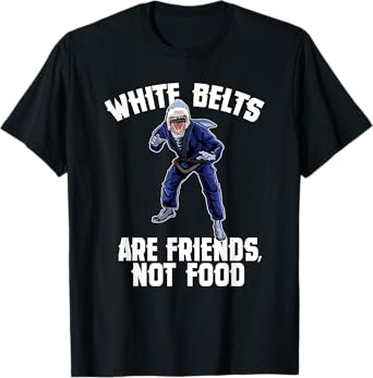 White Belts Are Friends Not Food - Jiu Jitsu Shark T-Shirt