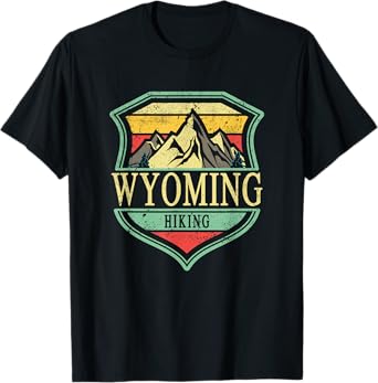 American State Wyoming - Mountain Hiking T-Shirt
