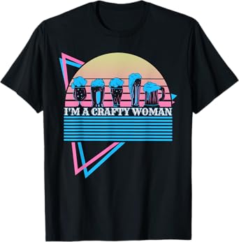 Funny Craft Beer Retro I'm A Crafty Woman T-Shirt