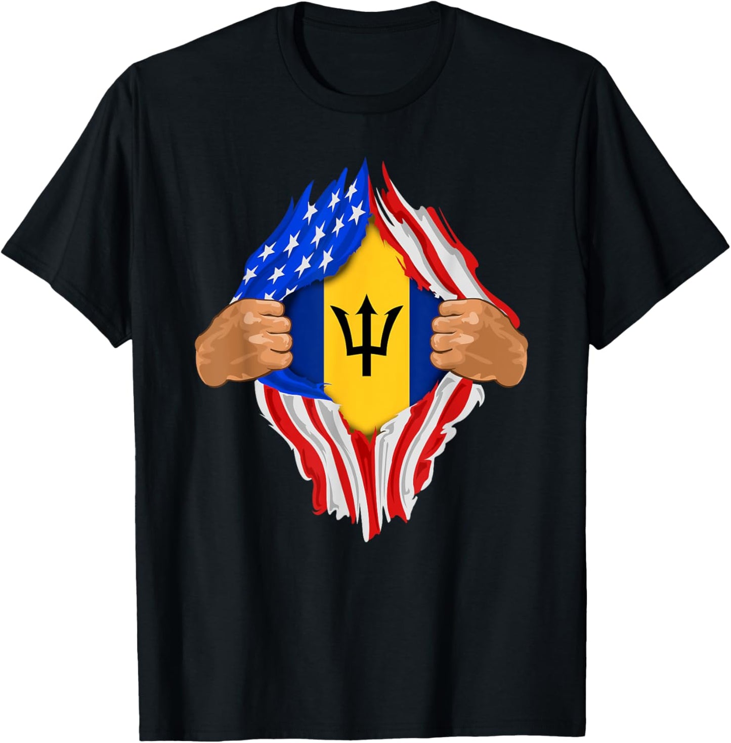 Barbadian Blood Inside Me T-Shirt | Barbados Flag Gift T-Shirt