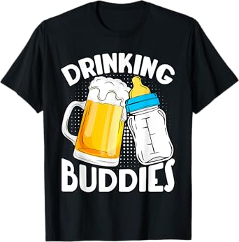 Beer Drinking Buddies Dad Son Daughter Fist Father's Day T-Shirt