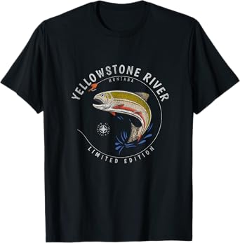 Yellowstone River Trout Fishing Souvenir Yellowstone River T-Shirt