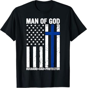 Christian Lovers Man of God Dad Jesus Faith Man of God Dad T-Shirt