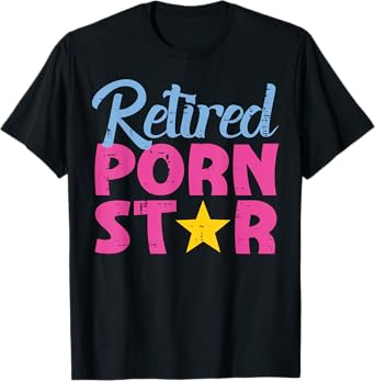 Inappropriate Retired Star Funny Adult Humor Joke Men Women T-Shirt