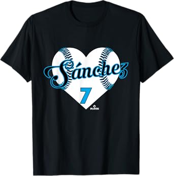 Baseball Heart Jesus Sanchez Miami Baseball MLBPA T-Shirt