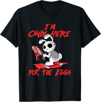 Scary Horror Easter Bunny Here For The Eggs With Chainsaw T-Shirt
